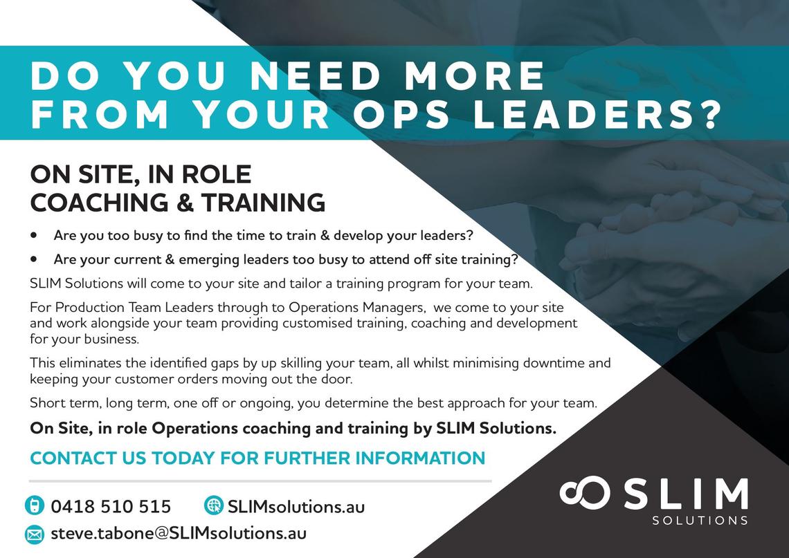 On Site, In Role Operations Coaching & Training